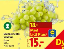 Lidl Lidl Grønne stenfri vindruer tilbud