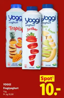 Lidl Yoggi frugtyoghurt tilbud