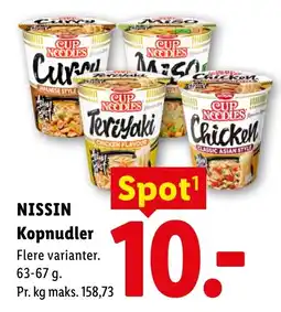 Lidl Nissin Kopnudler tilbud