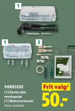 Lidl Parkside dyvler eller montagesæt tilbud