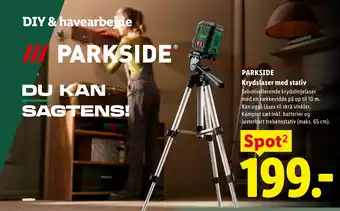 Parkside krydslaser med stativ