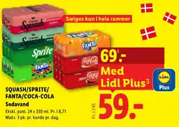 Lidl Squash/Sprite/Fanta/Coca-Cola Sodavand tilbud