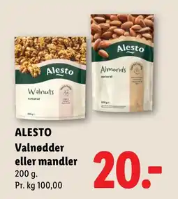 Lidl Alesto Valnødder eller mandler tilbud
