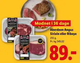 Lidl Delive Aberdeen Angus Sirloin eller Ribeye tilbud