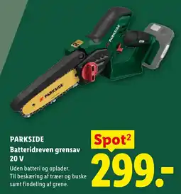 Lidl Parkside batteridreven grensav 20 v tilbud