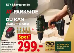 Lidl Parkside batteridrevet bore- og skruemaskine 20 V tilbud
