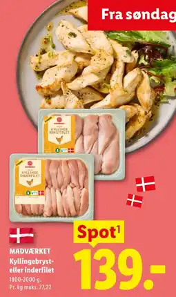 Lidl Madværket Kyllingebryst-eller inderfilet tilbud