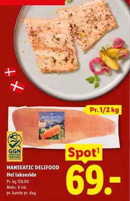 Lidl Hanseatic Delifood Hel lakseside tilbud