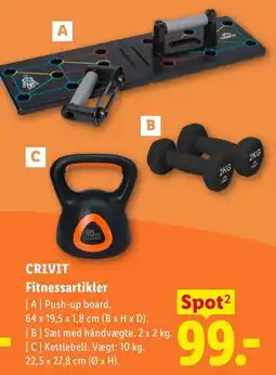Lidl Crivit Fitnessartikler tilbud