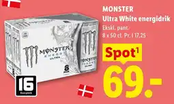 Lidl Monster Ultra White energidrik tilbud