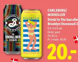 Lidl Carlsberg/Mikkeller Drink'in The Sun eller Brooklyn Stonewall IPA tilbud