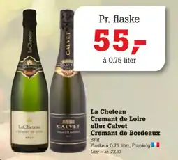 Poetzsch Padborg La Chateau Cremant de Loire eller Calvet Cremant de Bordeaux tilbud