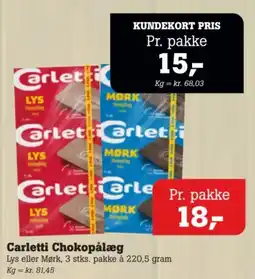 Poetzsch Padborg Carletti Chokopålæg tilbud