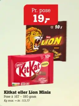 Poetzsch Padborg Kitkat eller Lion Minis tilbud