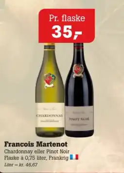 Poetzsch Padborg Francois Martenot Chardonnay eller Pinot Noir tilbud