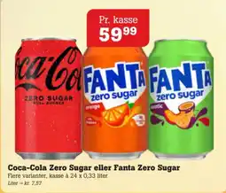 Poetzsch Padborg Coca-Cola Zero Sugar eller Fanta Zero Sugar tilbud