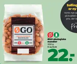 Netto ØGO økologiske mandler tilbud