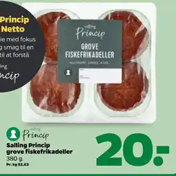 Netto Salling Princip grove fiskefrikadeller tilbud