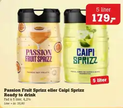 Poetzsch Padborg Passion Fruit Sprizz eller Caipi Sprizz tilbud
