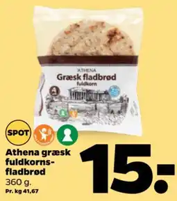 Netto Athena græsk fuldkorns-fladbrød tilbud