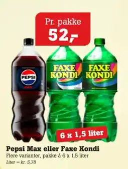 Poetzsch Padborg Pepsi Max eller Faxe Kondi tilbud