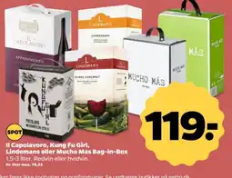 Netto Il Capolavoro, Kung Fu Girl, Lindemans eller Mucho Mas Bag-in-Box tilbud