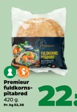 Netto Premieur fuldkorns-pitabrød tilbud