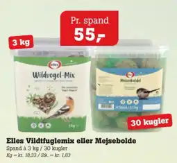 Poetzsch Padborg Elles Vildtfuglemix eller Mejsebolde tilbud