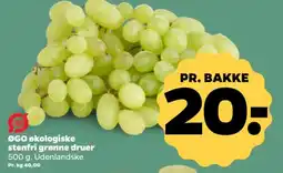 Netto ØGO økologiske stenfri grønne druer tilbud