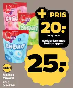 Netto Malaco Chewit tilbud