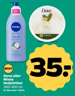 Netto Dove eller Nivea bodylotion tilbud