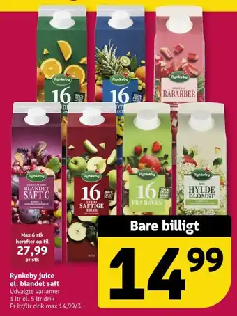 Rynkeby juice el. blandet saft