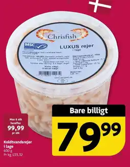 Løvbjerg Chrisfish Luxus rejer i lage tilbud