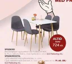 Daells Bolighus GLS Pakkeshop spisebord tilbud