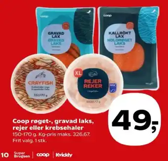 Coop røget-, gravad laks, rejer eller krebsehaler