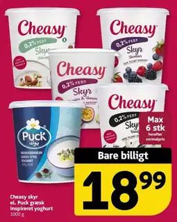 Løvbjerg Cheasy skyr el. Puck græsk inspireret yoghurt tilbud