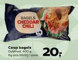 Kvickly Coop bagels Cheddar Chili tilbud