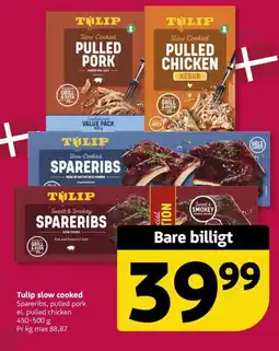 Løvbjerg Tulip slow cooked spareribs pulled pork el. pulled chicken tilbud