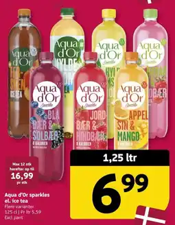 Løvbjerg Aqua d'Or sparkles el. ice tea tilbud