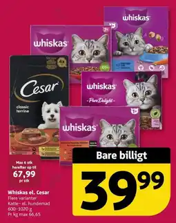 Løvbjerg Whiskas el. Cesar tilbud