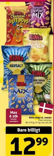 Løvbjerg Kims chips el. snacks tilbud