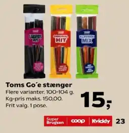 Kvickly Toms Go'e stænger tilbud