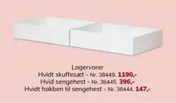 Daells Bolighus Lagervarer Hvidt skuffesæt tilbud