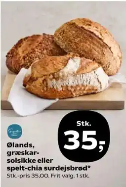 Kvickly Signatur ølands græskar-solsikke eller spelt-chia surdejsbrød tilbud