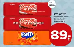 Kvickly Coca-Cola eller Fanta 24-pak tilbud