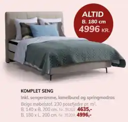 Daells Bolighus Komplet seng tilbud