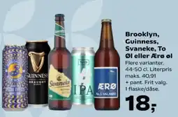Kvickly Brooklyn, Guinness, Svanek, To Øl eller Aø Øl tilbud