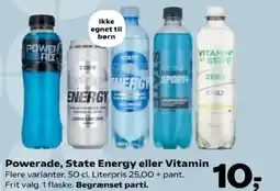 Kvickly Powerade State Energy Vitamin tilbud