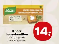 Kvickly Knorr hønsebouillon tilbud