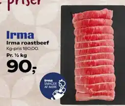 Kvickly Irma roastbeef tilbud